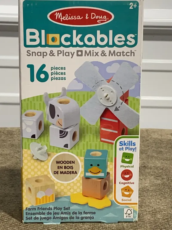 *NEW* Melissa & Doug Blockables Farm Friends Play Set