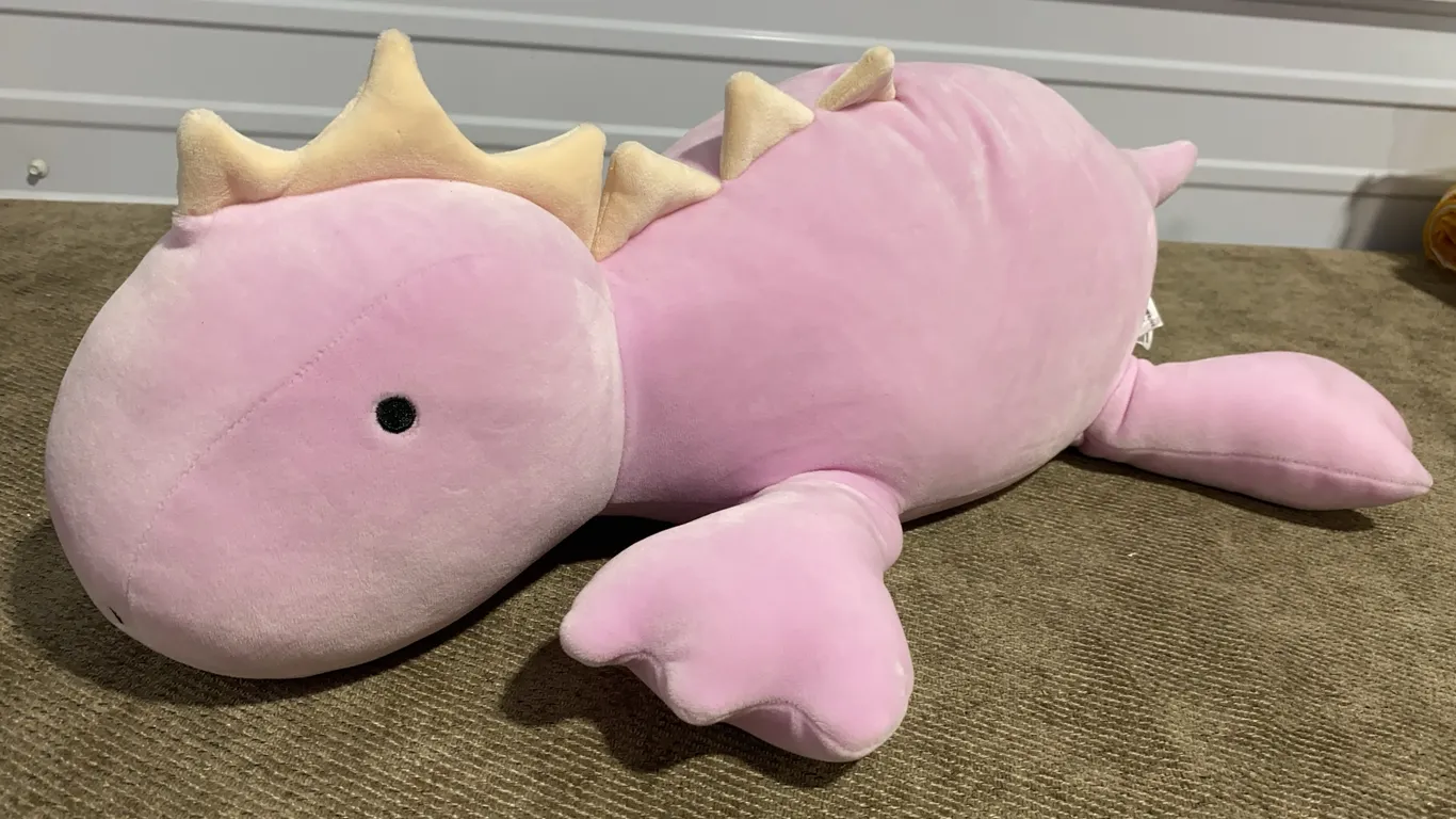 *APPEARS NEW* Pillowfort Dinosaur Weighted Plush Kids' Throw Pillow - Purple