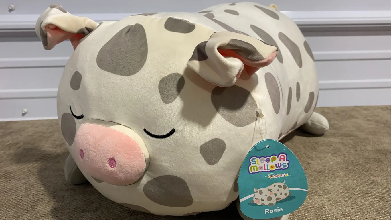 *NEW* Squishmallows 18" Jumbo Rosie Spotted Pig Sleepamallow Stuffed Animal