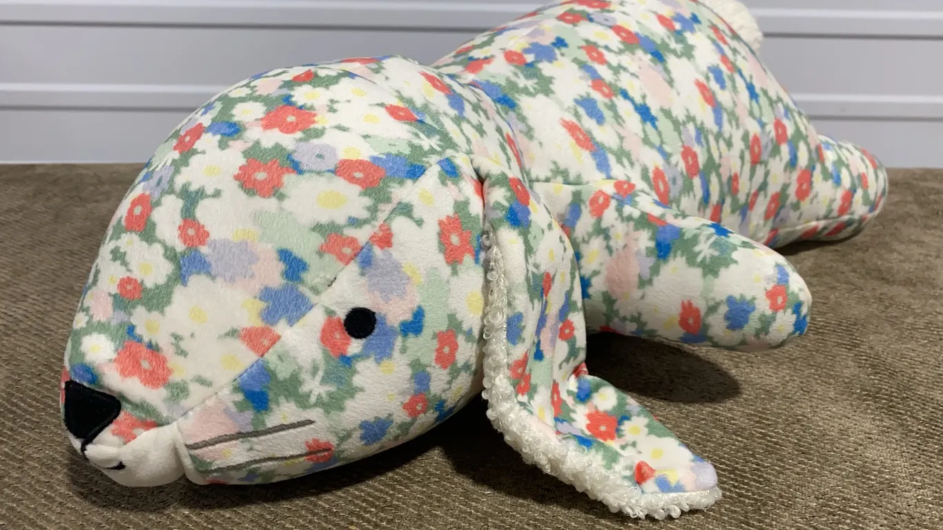 *APPEARS NEW* Pillowfort Floral Bunny Weighted Plush Throw Pillow