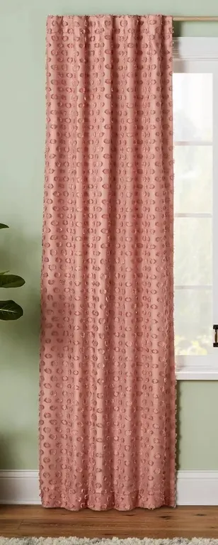 *NEW* Pillowfort 42"W x 84"L Clipped Dotted Kids' Blackout Window Curtain Panel - Rose Pink