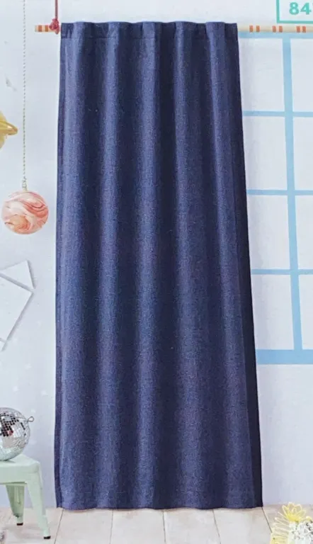 *NEW* Pillowfort 42"x84" Blackout Chambray Cotton Kids' Panel - Ebony Chambray
