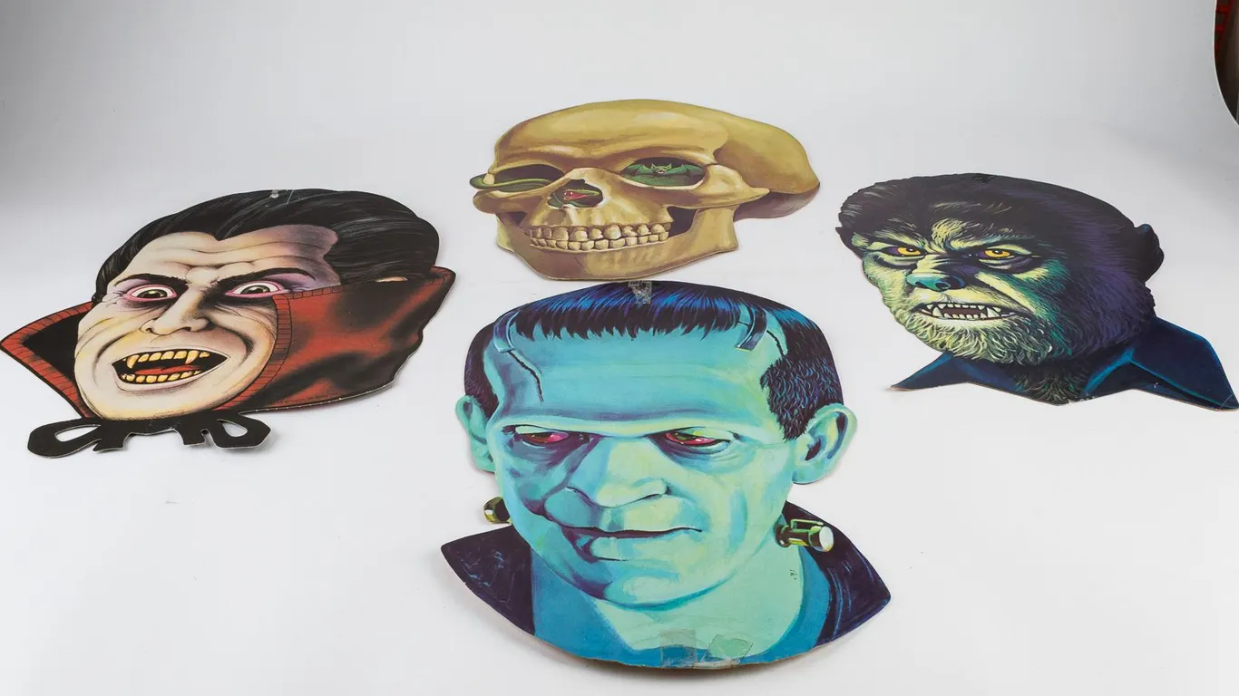 Vintage Halloween Monster Die-Cut Wall Cutouts