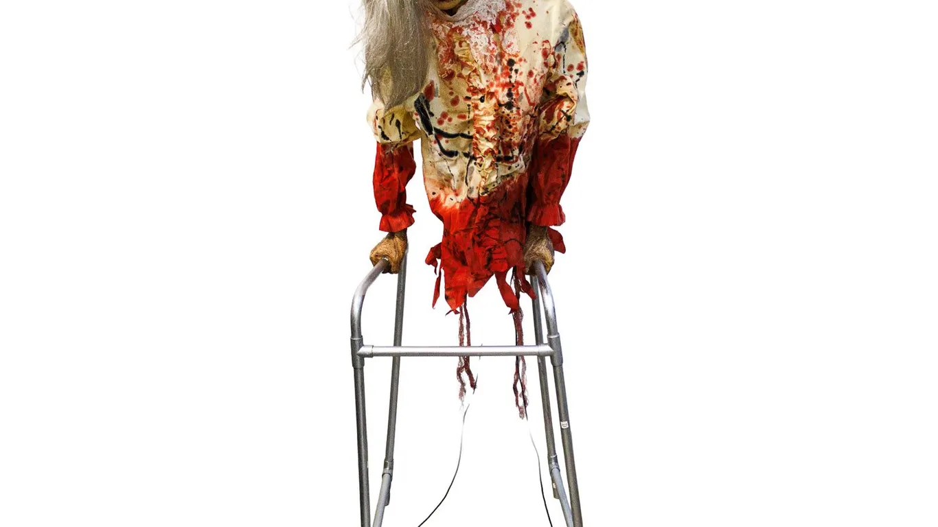 Vintage Limbless Libby Animated Halloween Animatronic Prop with Walker