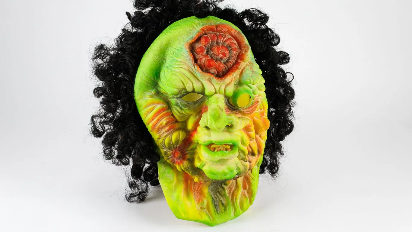 Vintage Mutated Toxic Monster Latex Halloween Mask