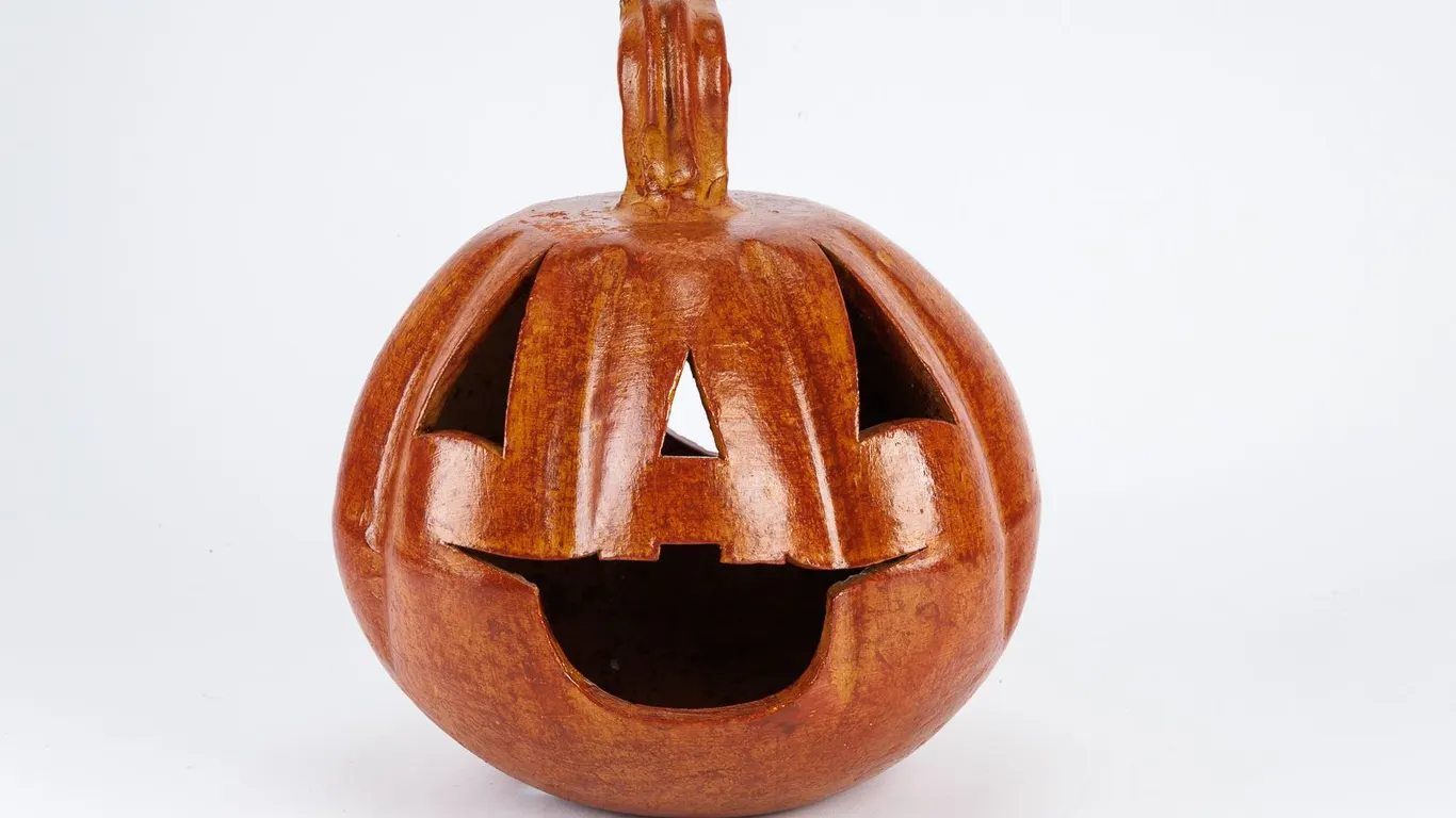 Handcrafted Ceramic Jack-O'-Lantern Decoration