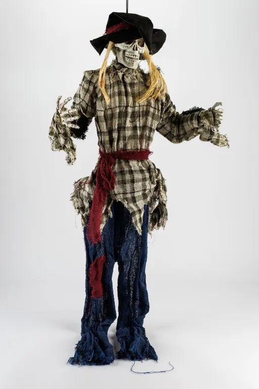 Hanging Skeleton Scarecrow Halloween Prop