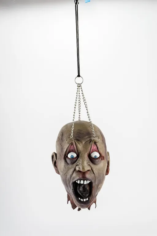 Vintage Hanging Severed Head Macabre Halloween Prop