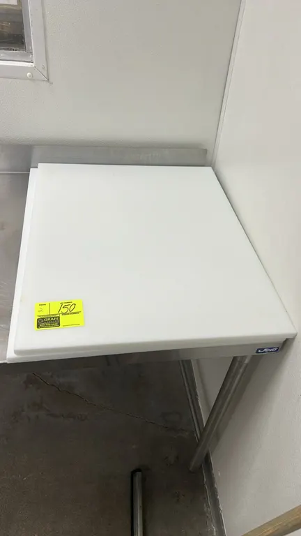 Polyethylene cutting boards. Features white poly construction. 30" x 24". Note: Table not included.