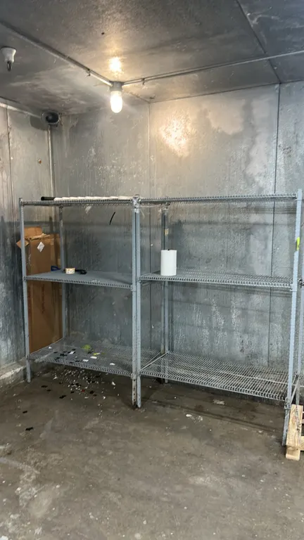 Metal wire 3-tier shelving racks. Features adjustable wire shelves and notched metal upright posts. 4'L x 2'W each. Contents not included.
