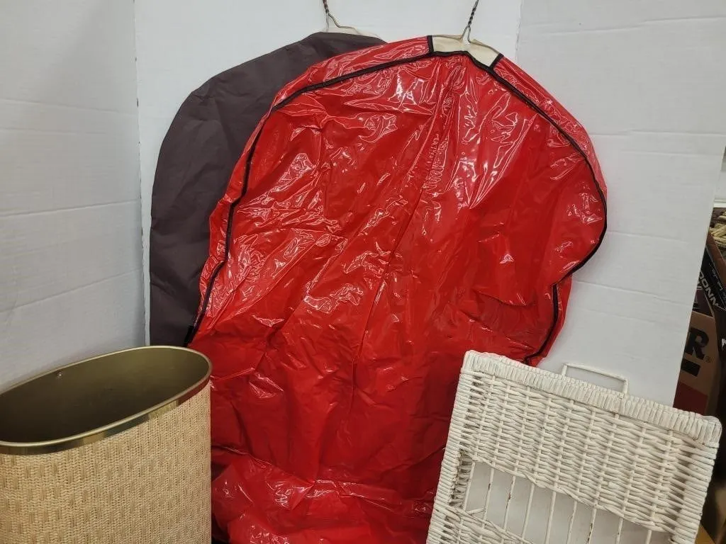 2 Clothing Bags, 12" Trash Can, 12" Magazine