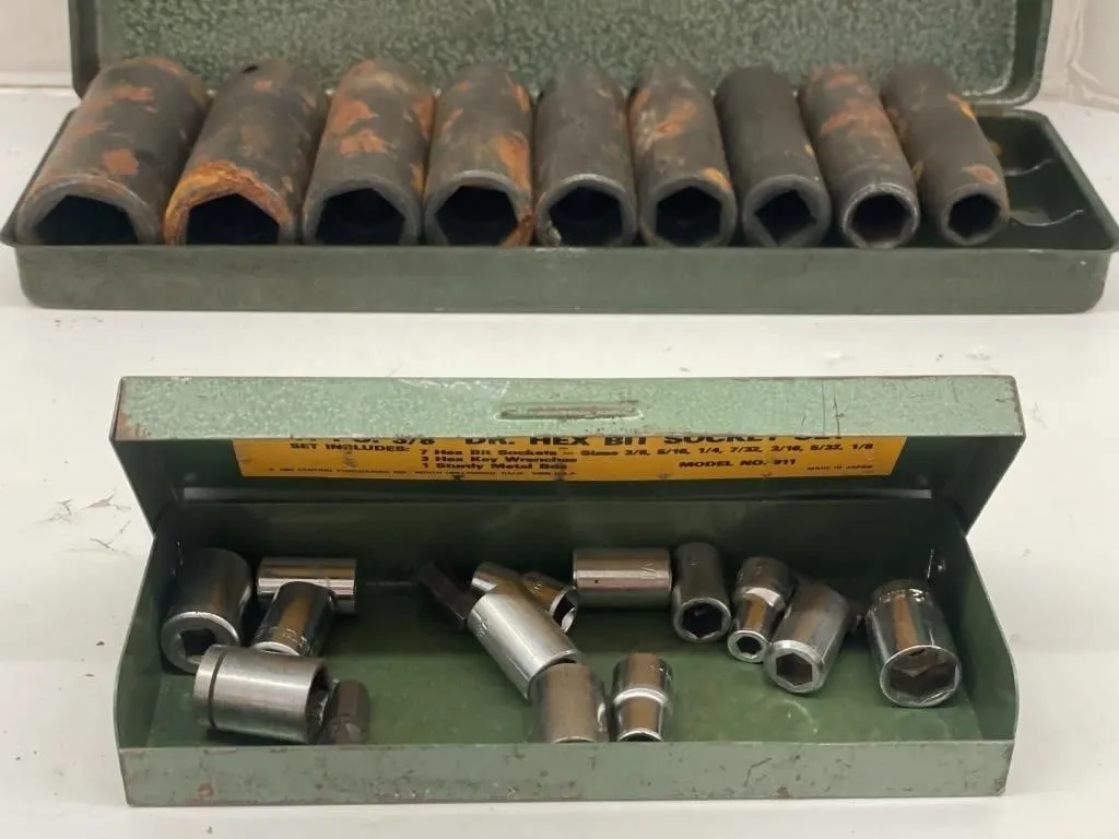 Incomplete impact socket set 1/2 - 1�, and a