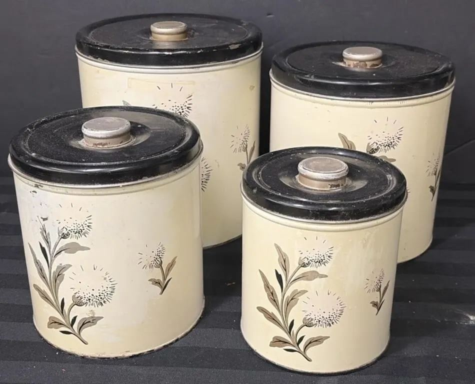 Tin Canister Set - Vintage