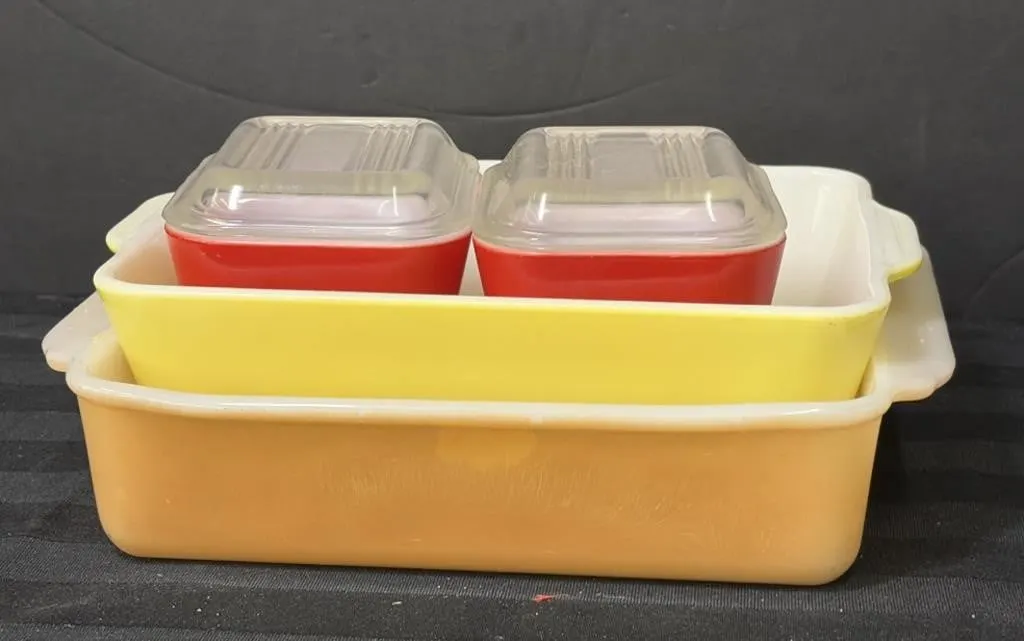 Vintage Pyrex Coloured Refrigerator Dishes