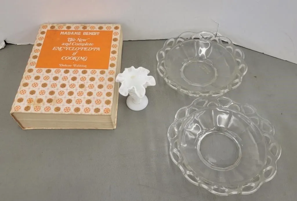 4" Fenton Hobnail Milkglass Vase, 1981 "The New