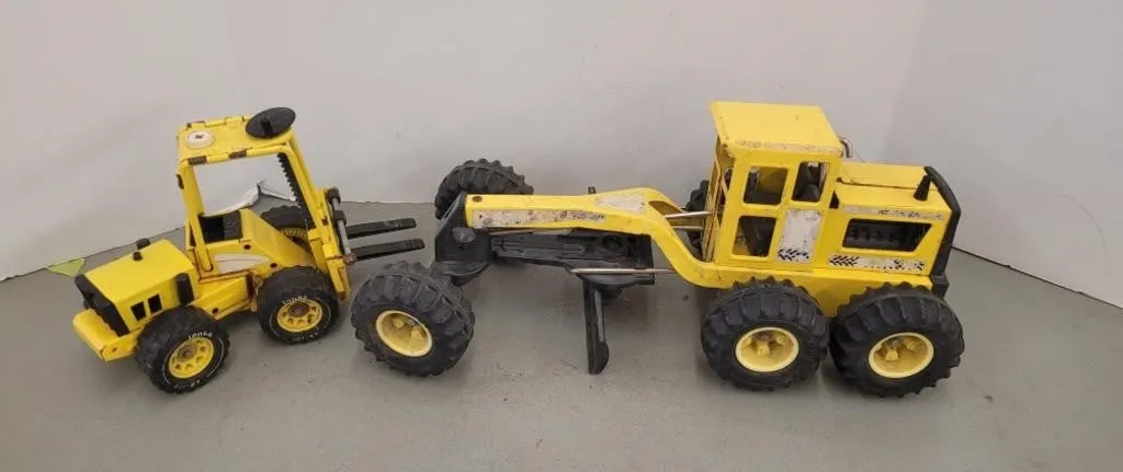Tonka Metal & Plastic Grader & Forklift