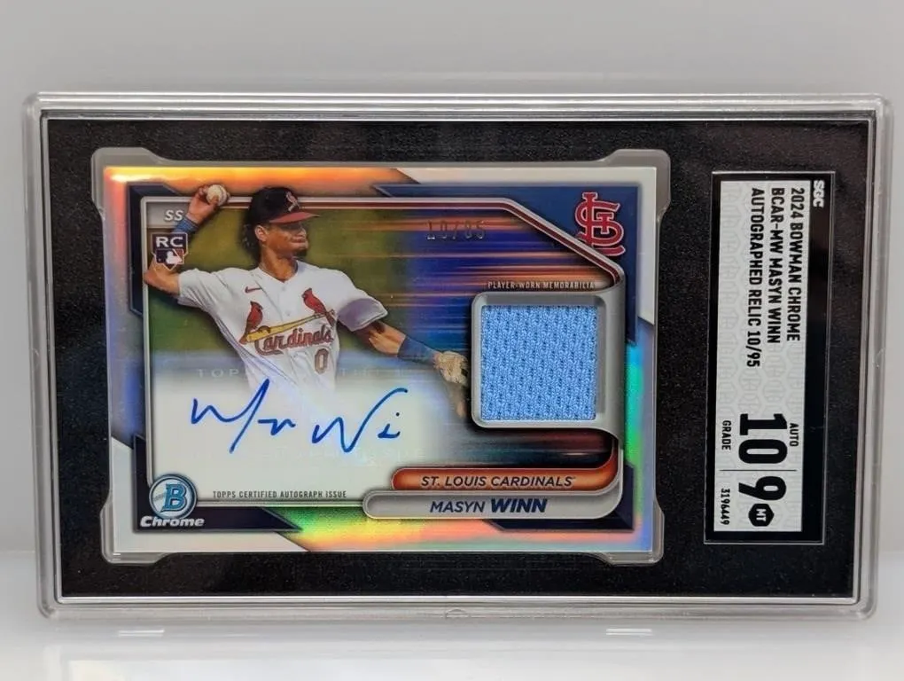 2024 Winn Bowman Chrome Auto Relic RC Ref/95 SGC 9