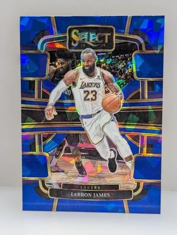 2023-24 Lebron James Select Blue Cracked Ice Prizm