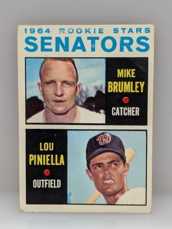 1964 Lou Piniella Mike Brumley Topps RC #167 C/C/E
