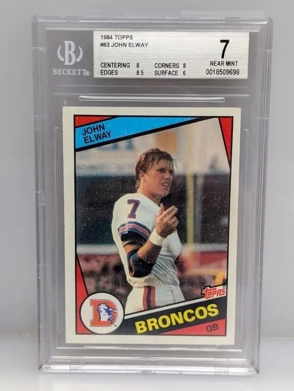 1984 John Elway Topps RC #63 Bgs 7