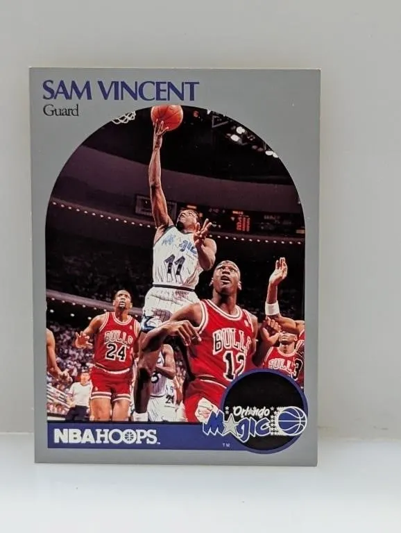 1990 NBA Hoops Sam Vincent #223 (Jordan Jersey 12)