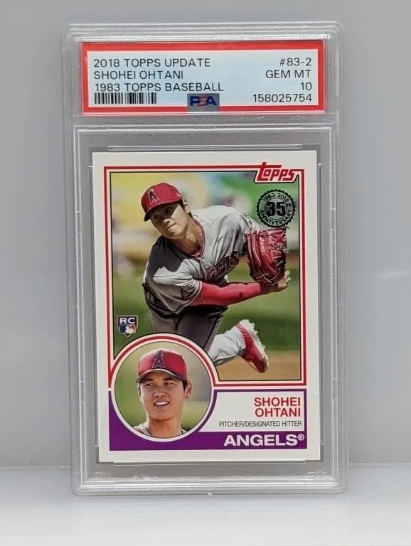2018 Topps Update Shohei Ohtani RC 1983 PSA 10