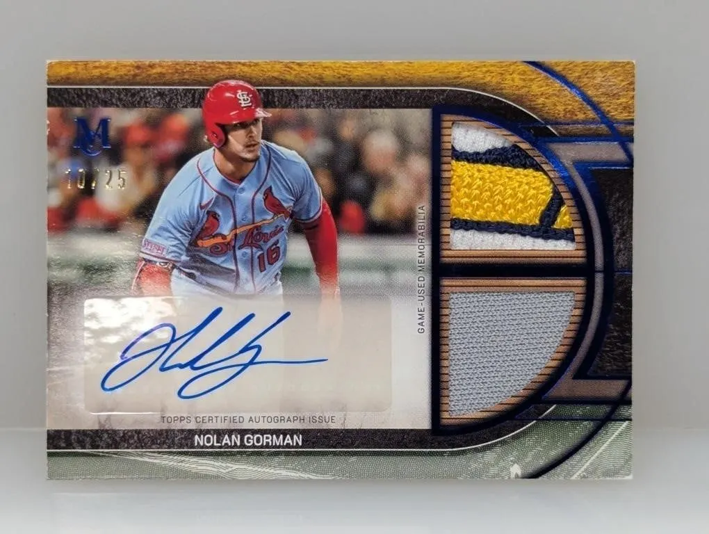 2025 Topps Museum Nolan Gorman Dual Relic SP 10/25