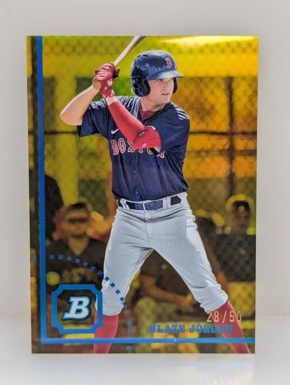 2022 Bowman Gold Prospect Blaze Jordan SP 28/50