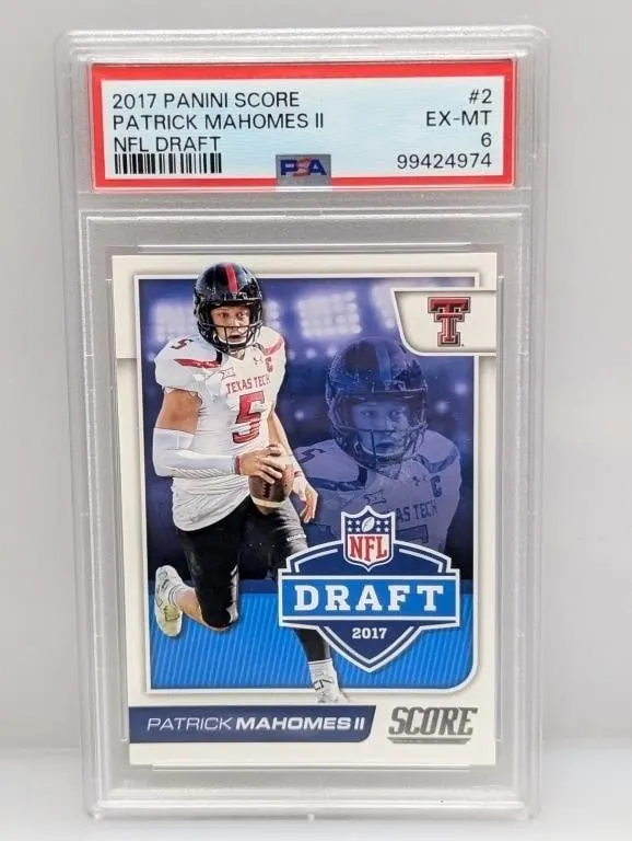 2017 Score Draft Patrick Mahomes Rookie PSA 6