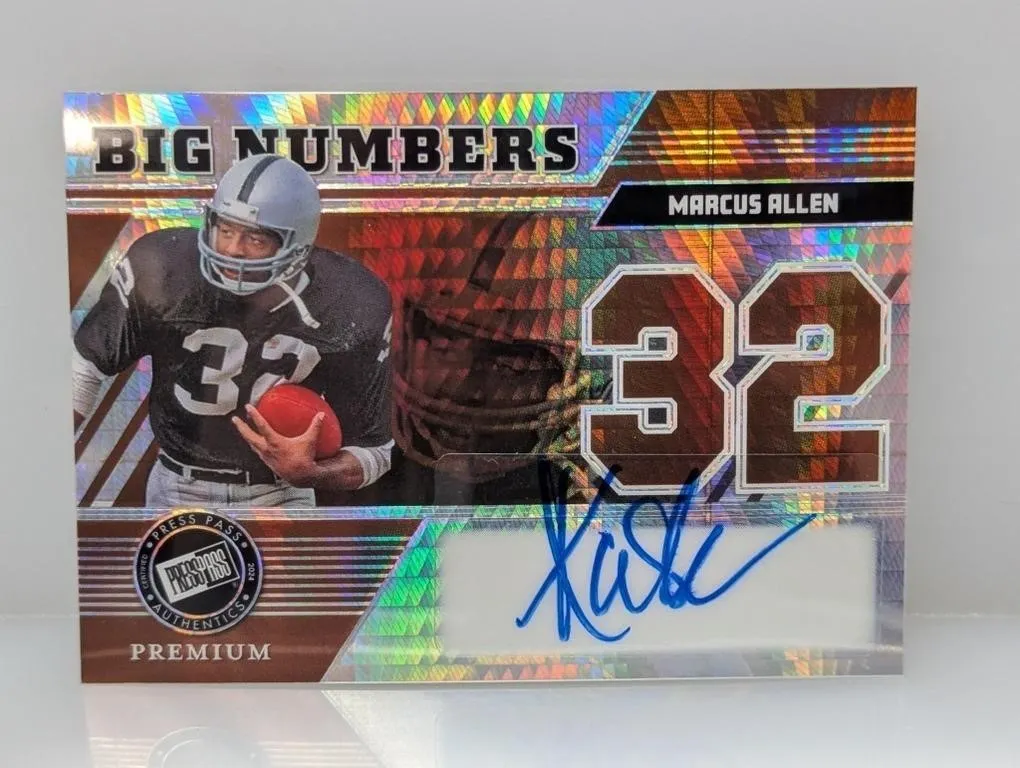3/25 2024 Leaf Premium PressPass Marcus Allen Auto