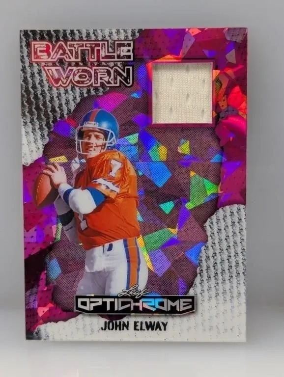6/8 2025 Leaf Optichrome Battle Worn Elway Relic