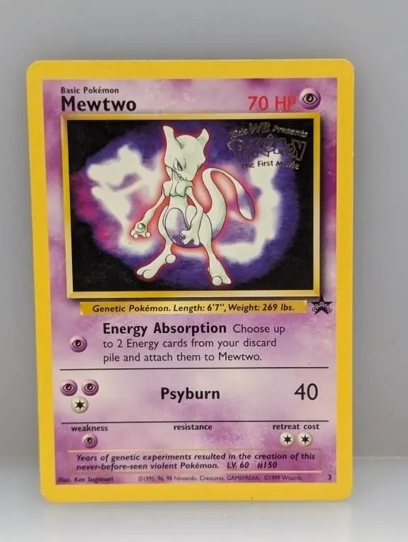 Pokemon 1999 Stamped Mewtwo Promo Surface/Edges