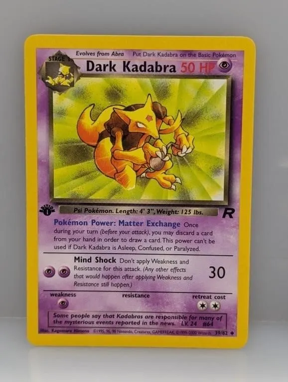 Pokemon 2000 1st Edition Dark Kadabra 39