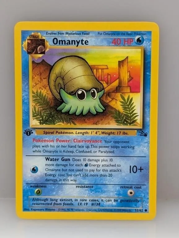 Pokemon 1999 1st Edition Omantye 52
