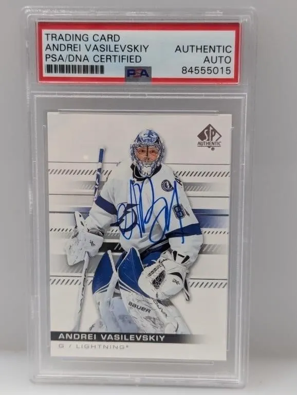 2019-20 UD SP Au Vasilevskiy Auto PSA DNA Cert