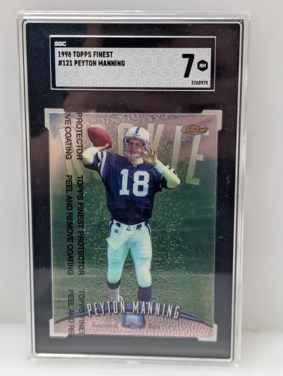 1998 Topps Finest Peyton Manning RC #121 SGC 7