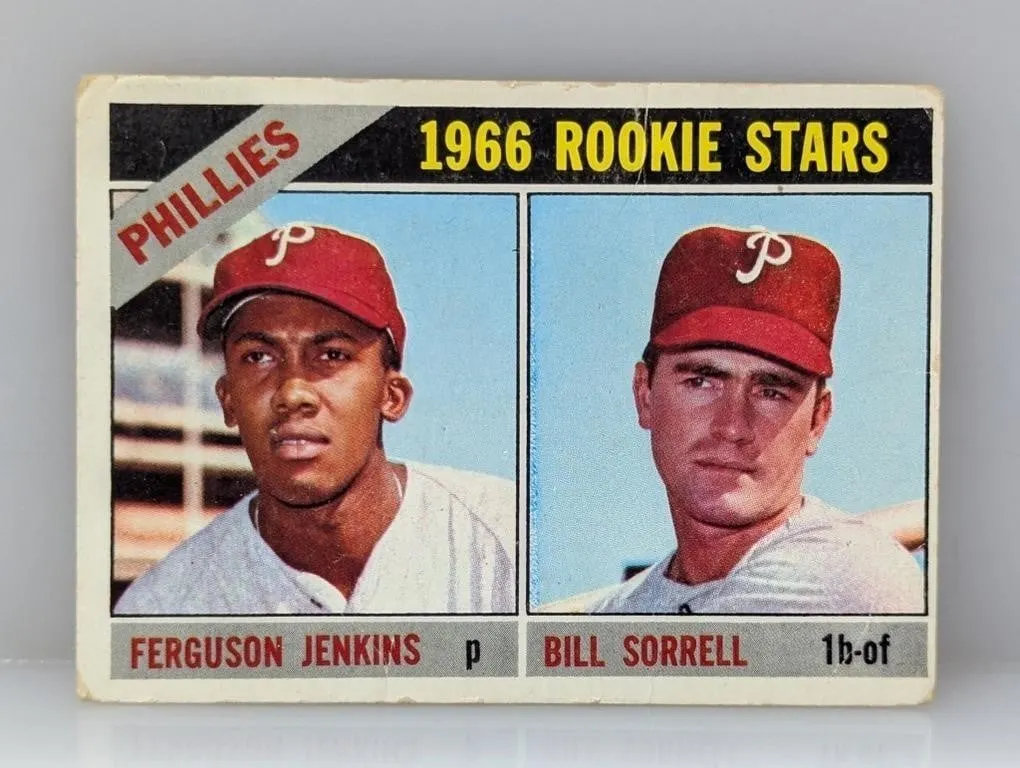 1966 Topps Fergie Jenkins RC #254 Creases