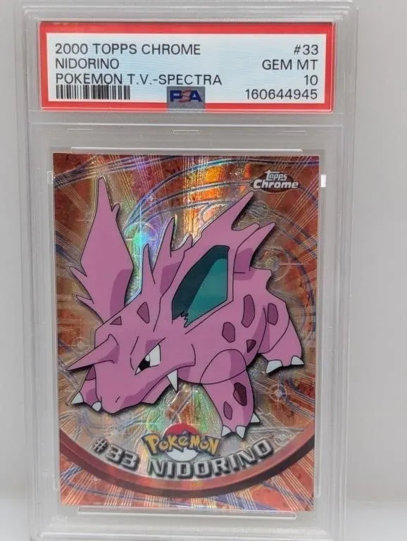 2000 Topps Chrome Pokemon Nidorino Spectra PSA 10