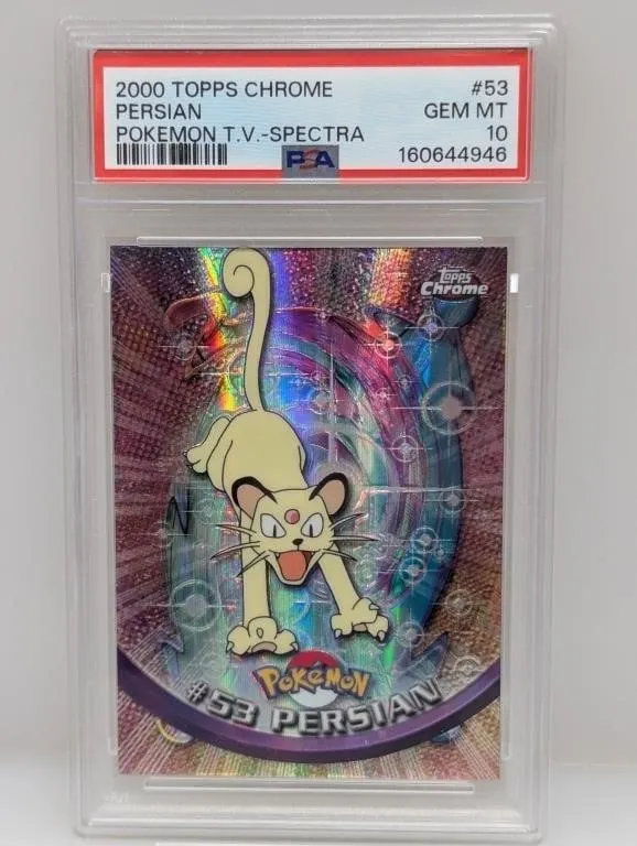 2000 Topps Chrome Pokemon Persian Spectra PSA 10