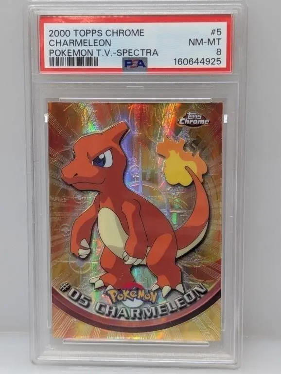 2000 Topps Chrome Pokemon Charmeleon Spectra PSA 8