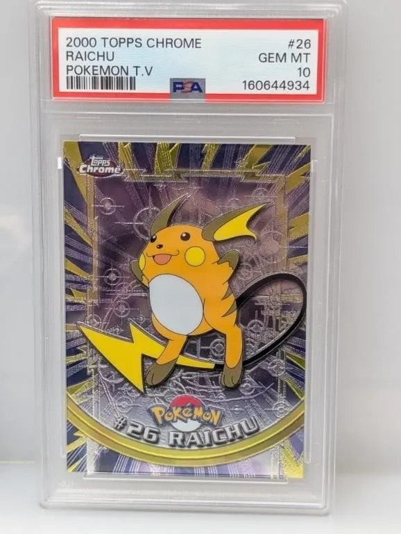 2000 Topps Chrome Pokemon Raichu #26 PSA 10