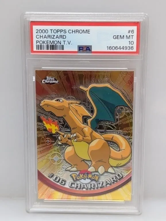 2000 Topps Chrome Pokemon Charizard #6 PSA 10