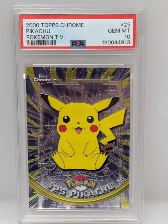 2000 Topps Chrome Pokemon Pikachu #25 PSA 10