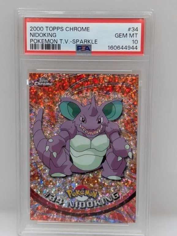 2000 Topps Chrome Pokemon Nidoking Sparkle PSA 10