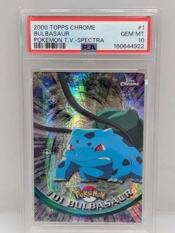 2000 Topps Chrome Pokemon Bulbasaur Spectra PSA 10