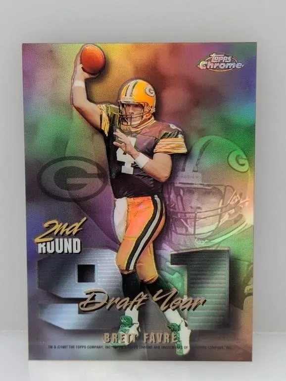 1997 Topps Chrome Favre Watters Ref DR9