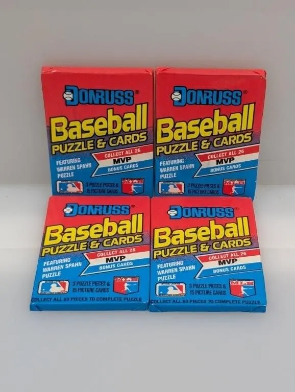 (4) 1989 Donruss Packs Look For Ken Griffey Jr. Rc