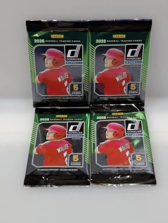 (4) 2026 Donruss Packs Look Yellow Special Insert