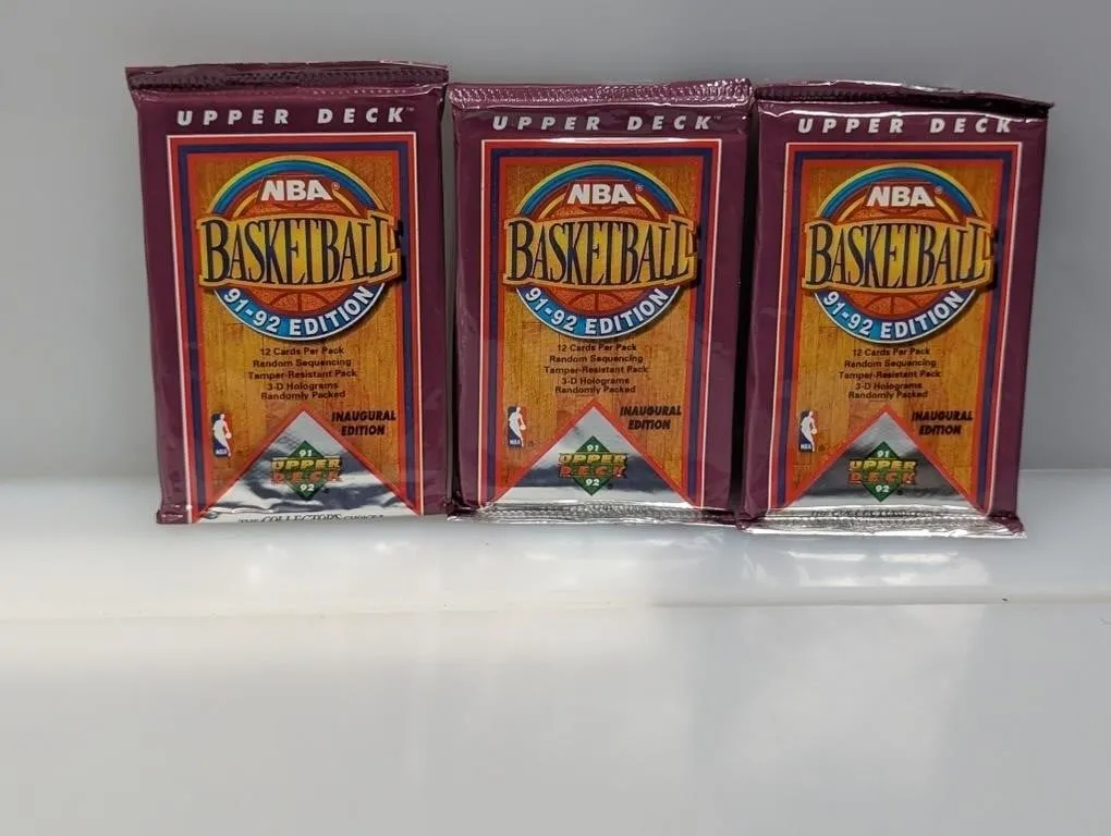 (3) 1991-92 Upper Deck Inaugural Edition Packs