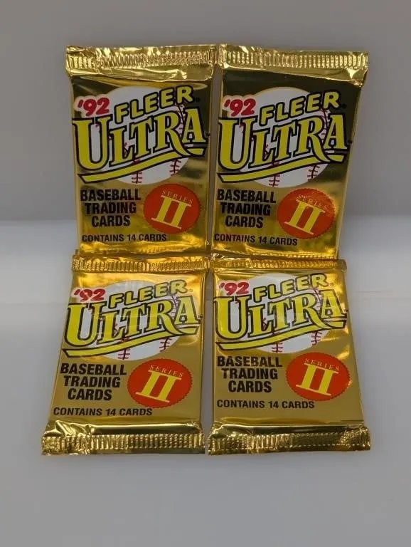 (4) 1992 Fleer Ultra Baseball Series 2 Packs